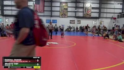 85 lbs Champ. Round 2 - Randall Shaver, North Carolina Wrestling Factory vs Braidyn Taby, Rampage