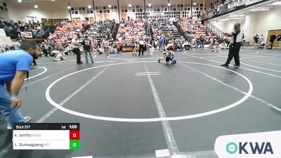 98 lbs Quarterfinal - King Lamho, Wagoner Takedown Club vs Levi Sumagpang, Miami Takedown Club