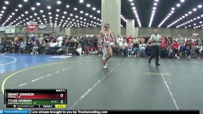 197 lbs Round 1 (16 Team) - Tyler Hannah, Wisconsin-Platteville vs Grant Johnson, Wabash