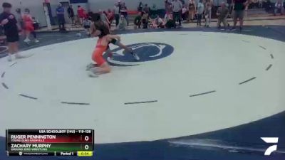 119-128 lbs Cons. Semi - Ruger Pennington, Young Guns Nashville vs Zachary Murphy, Ground Zero Wrestling