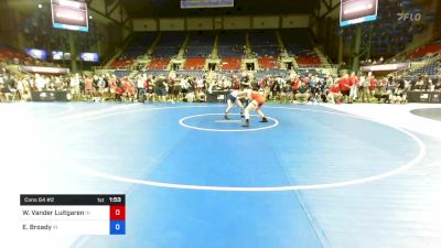 132 lbs Cons 64 #2 - William Vander Luitgaren, Indiana vs Elijah Broady, Indiana