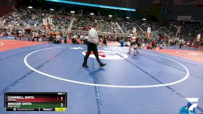 4A-120 lbs Champ. Round 1 - Campbell Smith, Central vs Bridger Smith, Star Valley