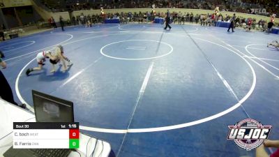 70 lbs Round Of 16 - Clay Bach, Weatherford Youth Wrestling vs Beau Farris, Oklahoma Wrestling Academy