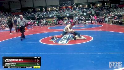 6A-138 lbs Cons. Semi - Gene Smith, St Pius X School vs Landon Robinson, Woodstock