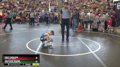 53 lbs Quarterfinal - Colt Carlson, Ohio Crazy Goats vs Grayson Shank, Clyde Amatuer Wrestling