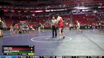 1A-285 lbs Champ. Round 2 - Derek Hilsenbeck, Wapsie Valley vs Cody Fox, East Buchanan