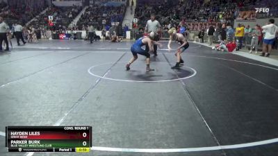 120 lbs Cons. Round 1 - Hayden Liles, Great Bend vs Parker Burk, Blue Valley Wrestling Club