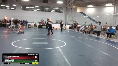 119 lbs Cons. Round 4 - Dj Clarke, Roundtree WA vs Oliver Phillips, Baylor WC