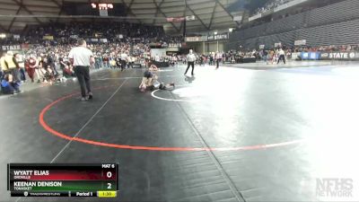 1B/2B 132 Semifinal - Wyatt Elias, Oroville vs Keenan Denison, Tonasket