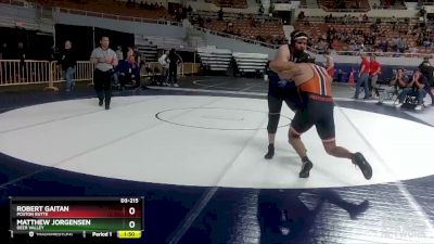 D3-215 lbs Champ. Round 1 - Matthew Jorgensen, Deer Valley vs Robert Gaitan, Poston Butte