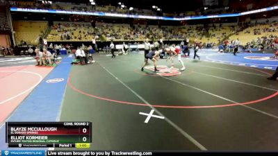 138 Class 1 lbs Cons. Round 2 - Elliot Kormeier, Father Tolton Regional Catholic vs Blayze McCullough, El Dorado Springs