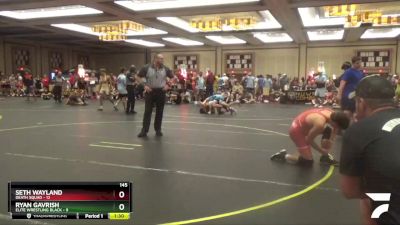 145 lbs Quarterfinals (8 Team) - RYAN GAVRISH, Elite Wrestling Black vs Seth Wayland, Death Squad