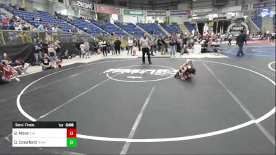 54 lbs Semifinal - Blanca Mora, San Luis Valley WC vs Davin Crawford, Team Grand Valley Elite