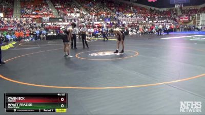 4A 157 lbs Quarterfinal - Owen Eck, Andale vs Wyatt Frazier, Frontenac