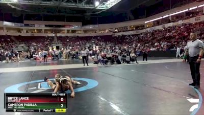 4A 114 lbs 3rd Place Match - Bryce Lance, Bloomfield vs Cameron Padilla, West Las Vegas