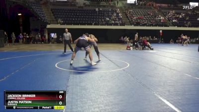 285 lbs Cons. Round 5 - Justin Matson, Dubuque vs Jackson Brinker, Cornell College