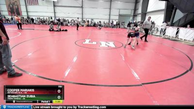 110 lbs Rd# 1 9:00am Friday - Cooper Mariakis, No Escape W.A. vs Seabastian Zubia, Terps XPress