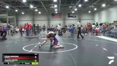 79 lbs Cons. Round 1 - Colin Simmons, Republic vs Mason Hauck, Ottawa County