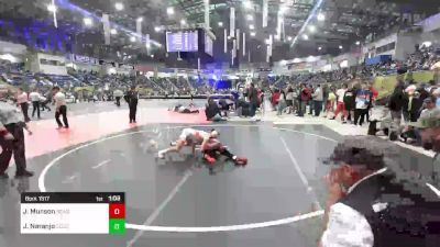 95 lbs Quarterfinal - Jerricho Munson, Bear Cave vs Jenesis Naranjo, Colorado Outlaws