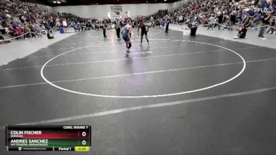 150 lbs Cons. Round 7 - Colin Fischer, Bonduel vs Andres Sanchez, Wittenberg-Birnamwood