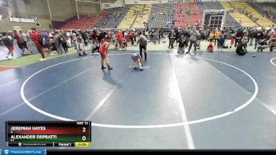 98 lbs Quarterfinal - Jeremiah Hayes, IL vs Alexander Depratti, CT