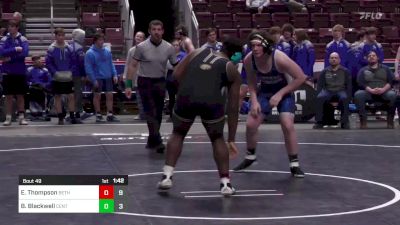 285 lbs Semifinal - Elijah Thompson, Bethlehem Catholic vs Brayden Blackwell, Central Mountain