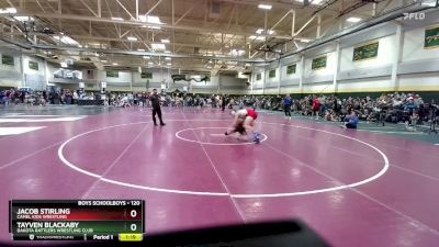 120 lbs 3rd Place Match - Tayven Blackaby, DAKOTA RATTLERS WRESTLING CLUB vs Jacob Stirling, Camel Kids Wrestling