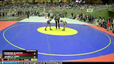 50 lbs Quarterfinal - McKenzie Glascock, Hi Desert Mat Club vs Arabella Jones, Hillsboro Mat Club