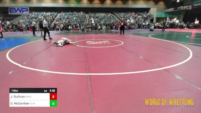 73 lbs Quarterfinal - JJ Sullivan, Apex vs Daxon McCarther, Clinton Youth Wrestling