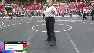 90 lbs Round 4 - Kayden WIscombe, Trailhands vs Addilyn Greenlee, JUIC3 ACAD3MY WRESTLING