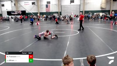 55 lbs Quarterfinal - Jayden Bliven, Lexington vs Ryan Franssen, Broken Bow Wrestling Club