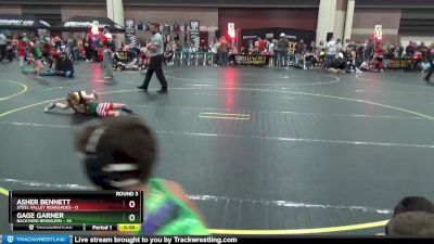 56 lbs Round 3 (4 Team) - Gage Garner, Backyard Brawlers vs Asher Bennett, Steel Valley Renegades