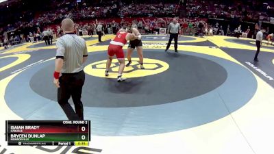 D3-285 lbs Cons. Round 2 - Isaiah Brady, Carlisle vs Brycen Dunlap, Monroeville