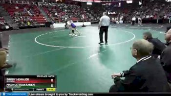 D1-160 lbs 5th Place Match - Brody Hemauer, DeForest vs Magnus Kuokkanen, Waukesha West