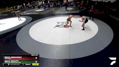 132 lbs Cons. Round 3 - Brian Knuutti, Petaluma Wrestling Club vs Brian Hernandez, California