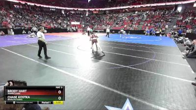 D2-138 lbs Quarterfinal - Brody Hart, Winneconne vs Chase Kostka, Regis/Altoona