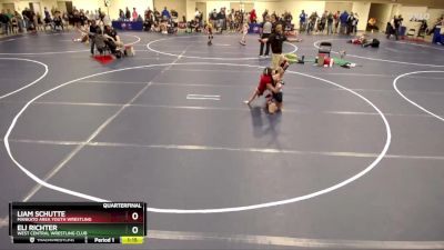 70 lbs Quarterfinal - Liam Schutte, Mankato Area Youth Wrestling vs Eli Richter, West Central Wrestling Club