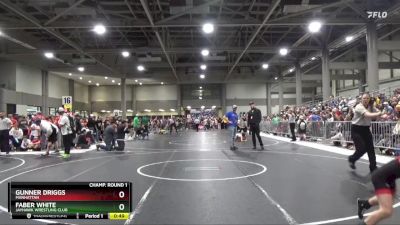 70 lbs Champ. Round 1 - Gunner Driggs, Manhattan vs Faber White, Jayhawk Wrestling Club