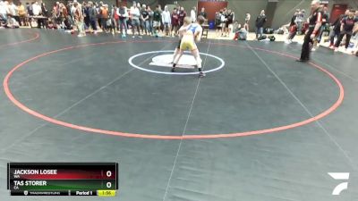 120 lbs Champ. Round 1 - Jackson Losee, WA vs Tas Storer, CA