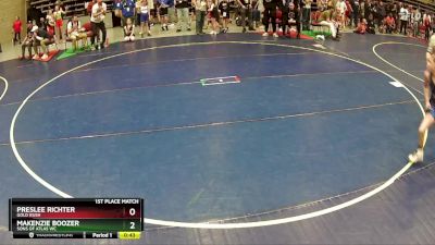 85 lbs 1st Place Match - Preslee Richter, Gold Rush vs Makenzie Boozer, Sons Of Atlas WC