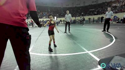 52 lbs Round Of 64 - Andrea Stinson/Mcnatt, HURRICANE WRESTLING ACADEMY vs Isiah Lee, Tulsa North Mabee Stampede