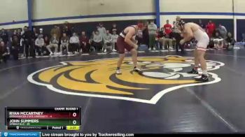 197 lbs Champ Round 1 (16 Team) - Ryan Mccartney, Bridgewater State University vs John Summers, Springfield