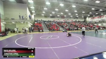 125 lbs 5th Place Match - Christian Lopez, Colorado School Of Mines vs Rhys Sellers, New Mexico Highlands