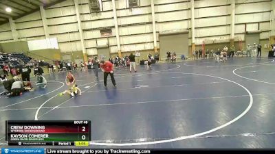 57 lbs Cons. Semi - Kayson Comerer, Green River Grapplers vs Crew Downing, Wyoming Underground