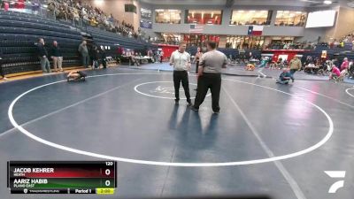 120 lbs Quarterfinal - Aariz Habib, Plano East vs Jacob Kehrer, Heath