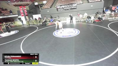 97 lbs Quarterfinal - Kevin Fernandez, California vs Thomas Booth, Walnut Creek Wrestling Club