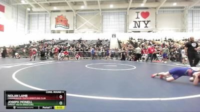 80 lbs Cons. Round 4 - Nolan Lamb, Canandaigua Youth Wrestling Club vs Joseph Monell, Owego Youth Wrestling