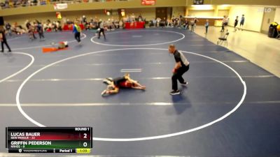 68 lbs Round 1 (4 Team) - Griffin Pederson, NRHEG vs Lucas Bauer, New Prague