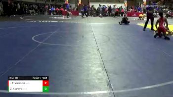 106 lbs Semifinal - Elijah Valencia, Merced High School Wrestling vs Zachary Klarcyk, KLAWS (Kids Love Amateur Wrestling Style)