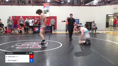 97 kg 3rd Place - Sage Harrison, Western Colorado Wrestling Club vs Joey Braunagel, Illinois Regional Training Center/Illini WC